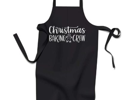 Christmas Baking Crew Apron in Black For Sale