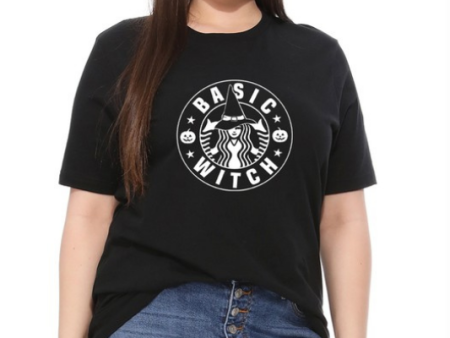 Basic Witch - Women s Plus Size Graphic Tee in Black Online now