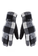 Black & White Buffalo Plaid Smart Gloves Supply