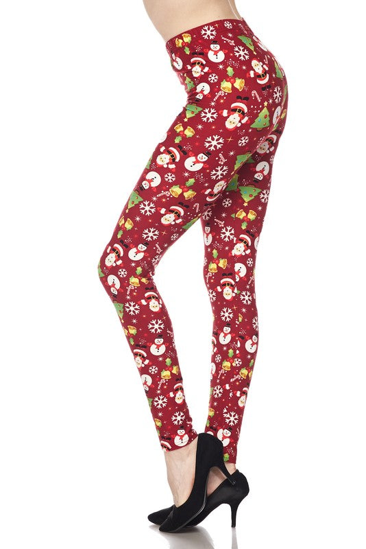 Santa & Frosty - Women s Extra Plus Size Leggings Hot on Sale