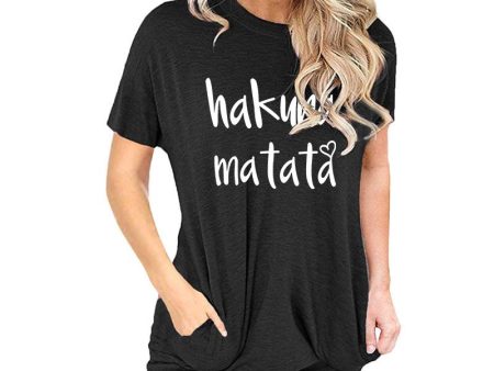 Hakuna Matata - Women s Short Sleeve Top in Black Discount