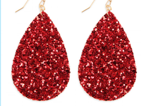 Ruby Red Teardrop Earrings Hot on Sale