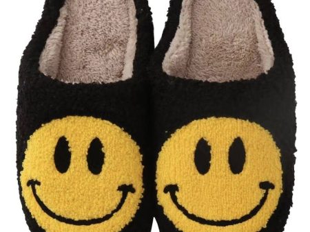 smiley face slippers {black} Hot on Sale