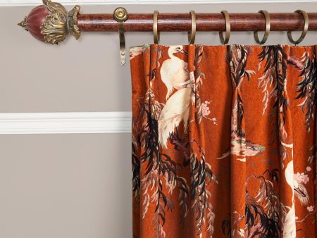 ZEUS Velvet Curtain - Tobacco For Cheap