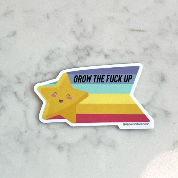 grow the fuck up sticker Discount