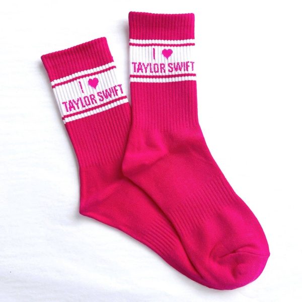 i heart t sweet {adult} crew socks Online Sale