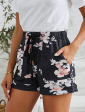 Black Floral Women s Shorts Online now