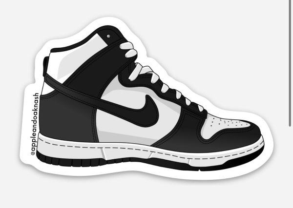 black & white sneaker sticker Sale