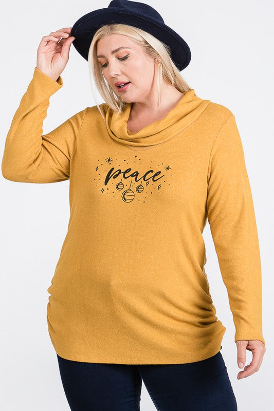 The Mary - Women s Plus Size Top in Mustard For Sale