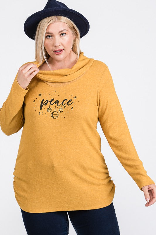 The Mary - Women s Plus Size Top in Mustard For Sale