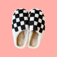 black & white check slippers Online