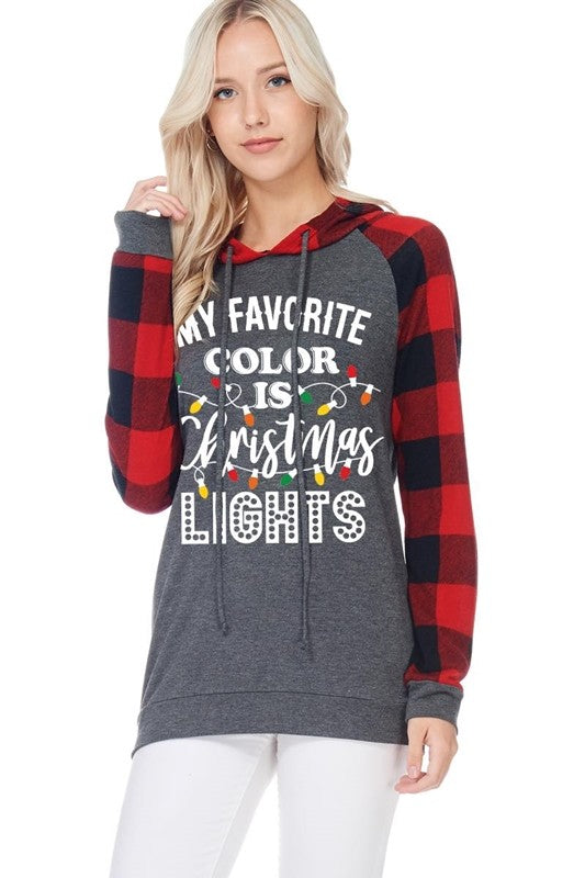 My Favorite Color is Christmas Lights - Women s Top Discount