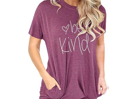 Be Kind - Women s Short Sleeved Top in Heathered Cranbury Sale