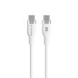 HyperJuice 60W Silicone USB-C to USB-C Cable (1.5M 5Ft) - White For Sale