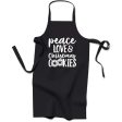 Peace Love Christmas Cookies  Apron in Black Fashion