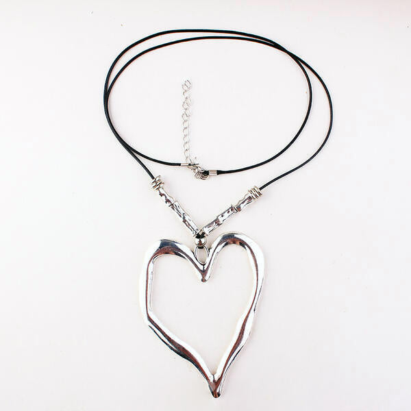 Open Heart Vintage Pendant Necklace Online now