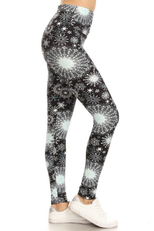 Elsa s Dream - Women s Plus Size Leggings with Yoga Band Fashion