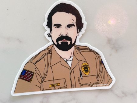 jim hopper {stranger things} sticker Online Sale