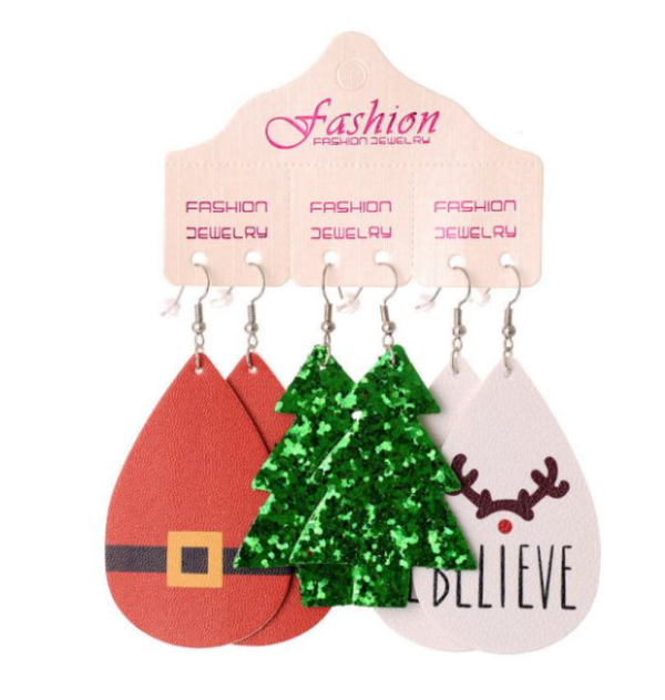 Santa Believe Triple Earring Set For Discount