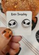 Smiling Jack - Wood Stud Earrings For Sale