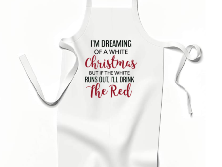 Dreaming of a White Christmas Apron in White Hot on Sale