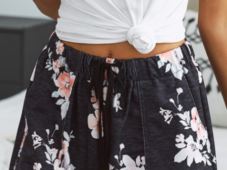 Black Floral Women s Shorts Online now