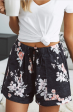 Black Floral Women s Shorts Online now