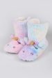 Fuzzy Unicorn Rainbow Dyed Slipper Booties For Discount