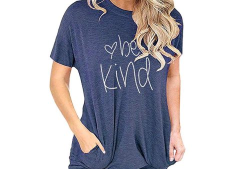 Be Kind - Women s Short Sleeve Top in Denim Blue Discount