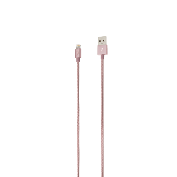 iStore Lightning Charge 4ft (1.2m) Braided Cable (Rose Gold)* For Cheap