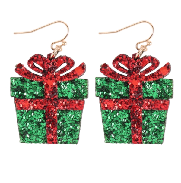 Glitter Present Statement Earrings Cheap