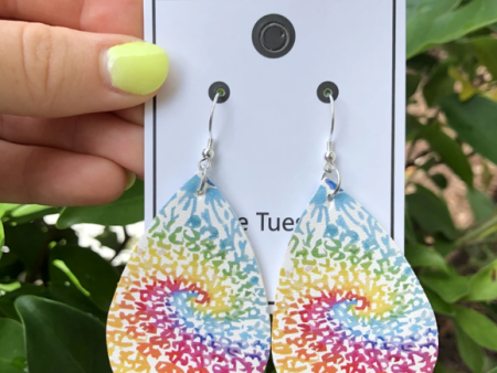 Cheetah Tie Dye Earrings For Sale