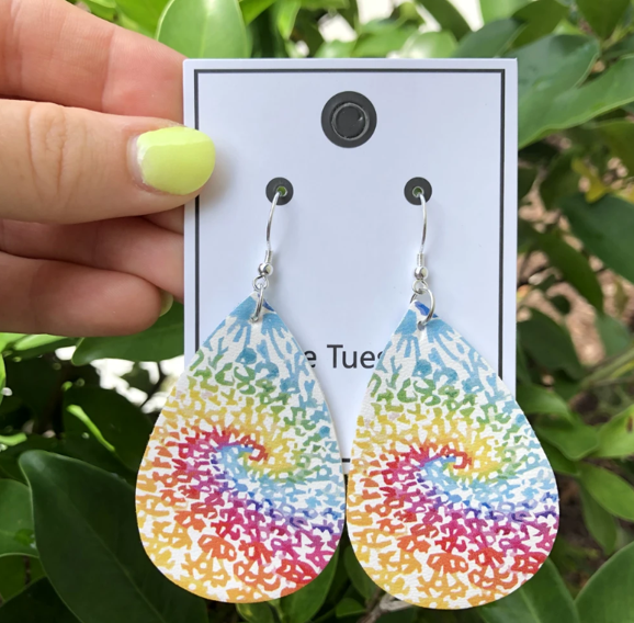 Cheetah Tie Dye Earrings For Sale