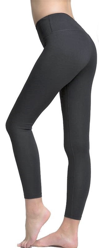 Solid Gray Premium Legging with Yoga Band - Women s Extra Plus TC Online