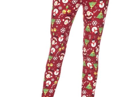 Santa & Frosty - Women s Plus Size Leggings Fashion