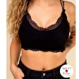 Black Lace Trimmed Bralette Supply