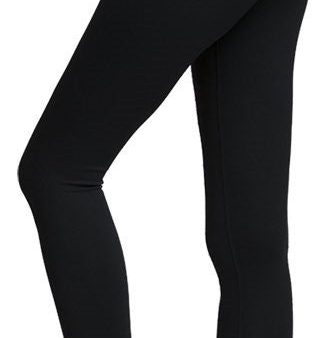 Solid Black Premium Legging with Yoga Band - Women s One Size Online