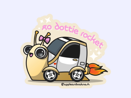 go dottie rocket {snail} sticker Hot on Sale