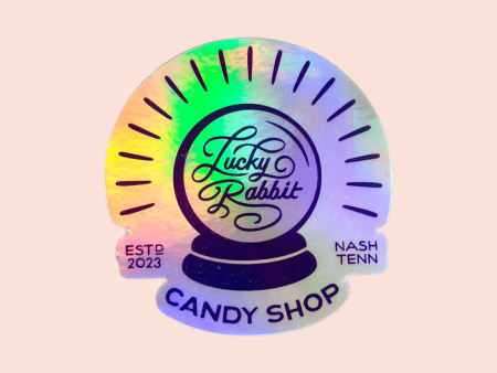 lucky rabbit crystal ball sticker {holographic} Hot on Sale