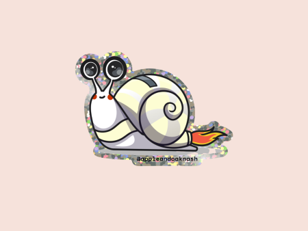 glitter snail {dottie rocket} sticker Discount