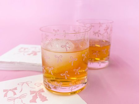 pink bows cocktail glass Online now