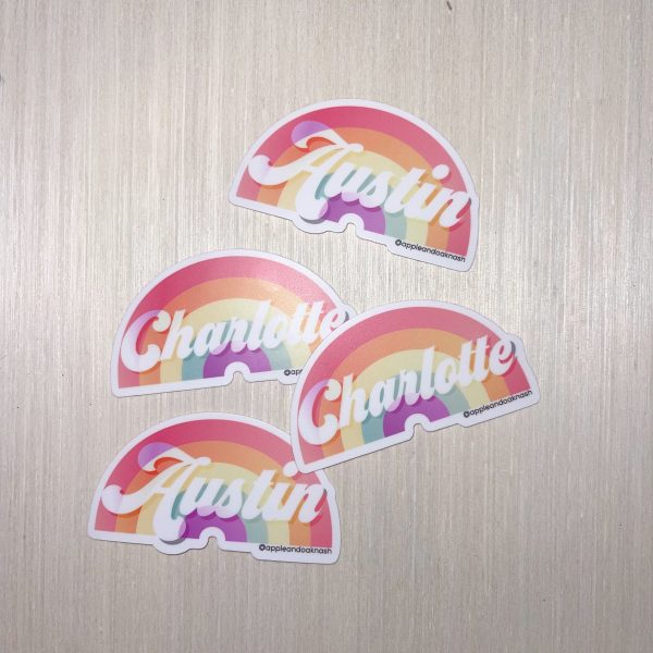 {your city} rainbow sticker For Cheap