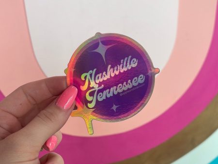 disco nashville sticker {holographic} Hot on Sale