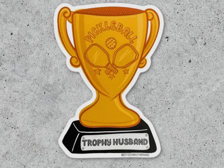 pickle ball trophy husband sticker Online Hot Sale