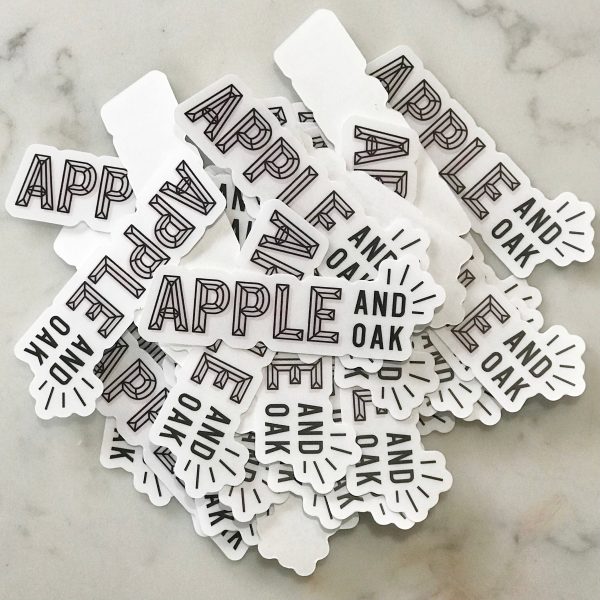 apple & oak sticker Online