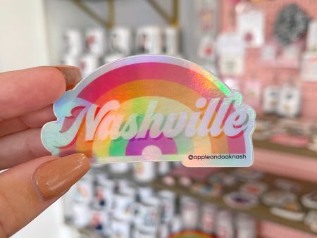 nashville holographic rainbow sticker Online