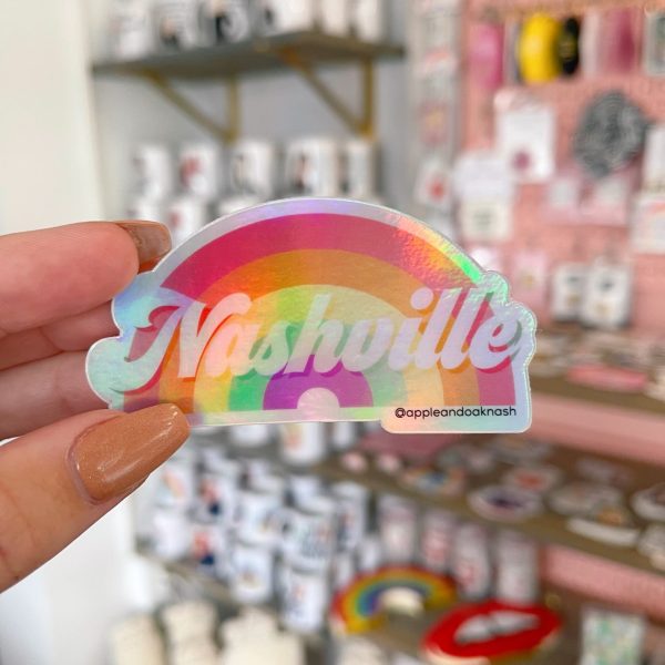 nashville holographic rainbow sticker Online