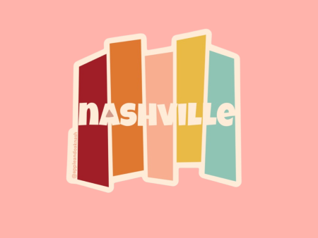 mid century nashville sticker For Cheap