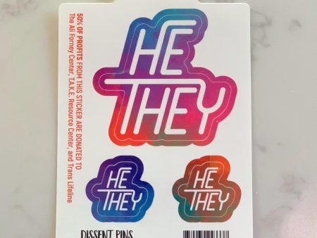 pronoun sticker sheet {he they} Online Hot Sale